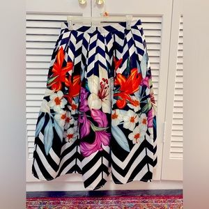 Gorgeous chevron flower print gala skirt